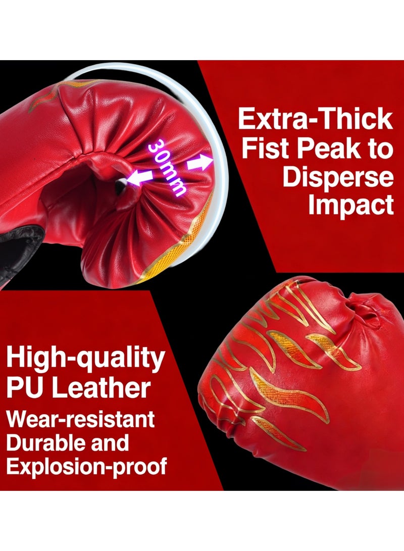 Boxing Gloves for Kids,6 OzTraining Punching Bag Mitts,Kid Boxing Gloves with Faux Leather & Wrap-Around Wrist Protection for Boys & Girls Ages 3-13 Years for MMA,Muay Thai,Martial Arts,Kickboxing - Image 2